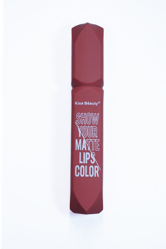 Kiss Beauty Matte Lipstick β Classic Wine Red