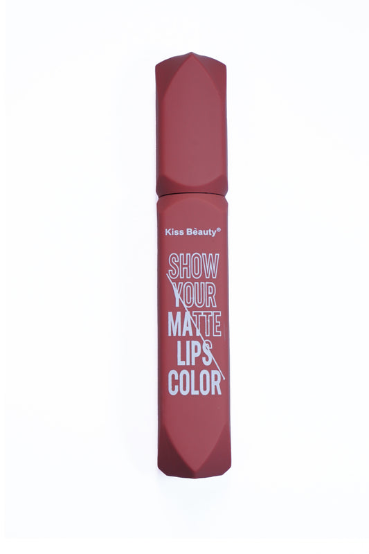 Kiss Beauty Matte Lipstick β Soft Brick Rose