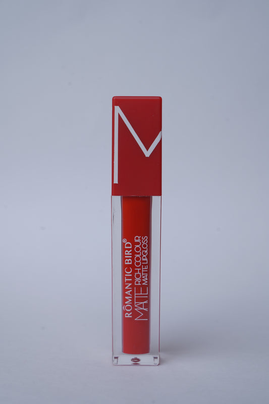 Romantic Bird Matte Rich Colour Lip Gloss β Fiery Orange Red - 4004