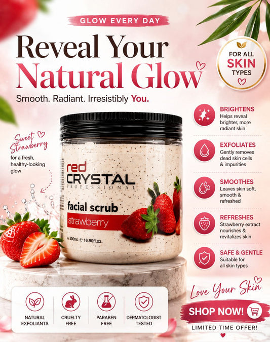 red Crystal facial Scrub- Strawberry